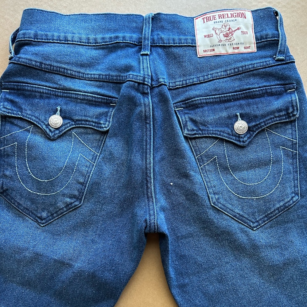 True Religion Men's Blue Jean Shorts